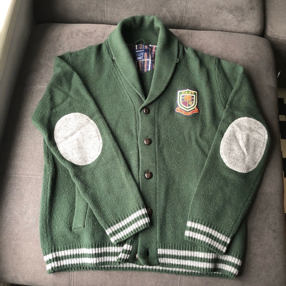 Gant preppy university wool sweater Cardigan L